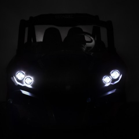 Buggy SuperStar dla dzieci Biały + MP4 + Napęd 4x4 + Pilot + Bagażnik + LED + Blokada drzwi