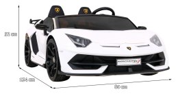 Lamborghini SVJ DRIFT dla 2 dzieci Biały + Funkcja driftu + Pilot