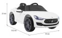 Maserati Ghibli na akumulator dla dzieci Biały + Pilot