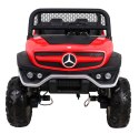Mercedes Benz Unimog dla dzieci Czerwony + Napęd 4x4 + Pilot + Bagażnik + Wolny Start + MP3 LED