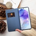 Etui z klapką na Huawei P Smart 2019 Luna Book Carbon niebieskie