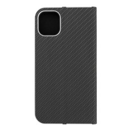 Etui z klapką na iPhone 11 Luna Book Carbon czarne