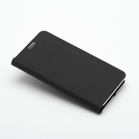 Etui z klapką na iPhone 11 Luna Book Carbon czarne