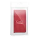 Etui z klapką na iPhone 11 Luna Book Carbon czerwone