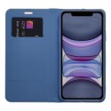 Etui z klapką na iPhone 11 Luna Book Carbon niebieskie