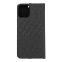 Etui z klapką na iPhone 12 / 12 PRO Luna Book Carbon czarne