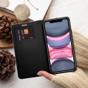 Etui z klapką na iPhone 15 Luna Book Carbon czarne