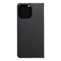 Etui z klapką na iPhone 16 PRO MAX Luna Book Carbon czarne