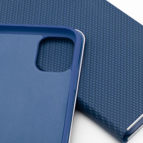 Etui z klapką na iPhone 16 PRO MAX Luna Book Carbon niebieskie