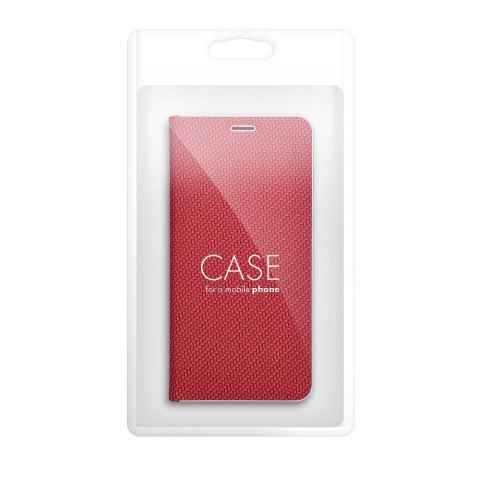Etui z klapką na iPhone 7 / 8 / SE 2020 / SE 2022 Luna Book Carbon czerwone