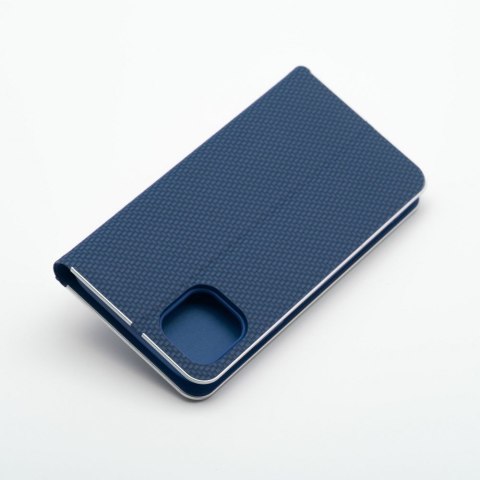 Etui z klapką na iPhone 7 / 8 / SE 2020 / SE 2022 Luna Book Carbon niebieskie
