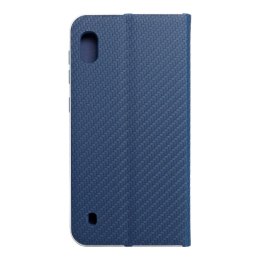 Etui z klapką na Samsung A10 Luna Book Carbon niebieskie