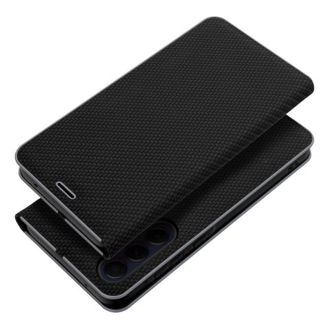 Etui z klapką na Samsung A13 4G Luna Book Carbon czarne