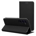 Etui z klapką na Samsung A13 4G Luna Book Carbon czarne