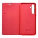 Etui z klapką na Samsung A16 5G Luna Book Carbon czerwone
