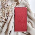 Etui z klapką na Samsung A16 5G Luna Book Carbon czerwone