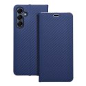 Etui z klapką na Samsung A16 5G Luna Book Carbon niebieskie