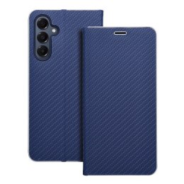 Etui z klapką na Samsung A16 5G Luna Book Carbon niebieskie
