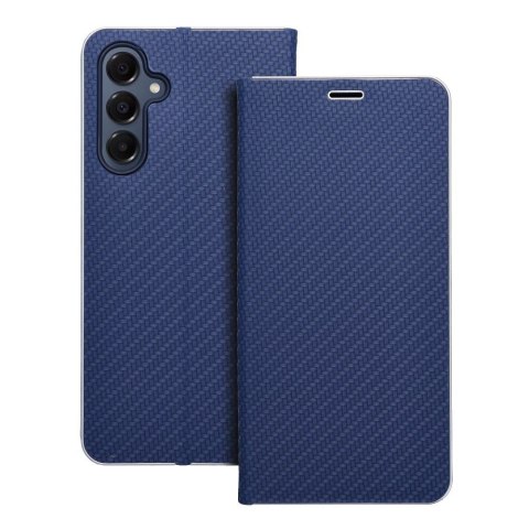 Etui z klapką na Samsung A16 5G Luna Book Carbon niebieskie