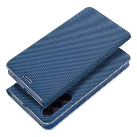 Etui z klapką na Samsung A16 5G Luna Book Carbon niebieskie