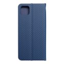 Etui z klapką na Samsung A22 5G Luna Book Carbon niebieskie