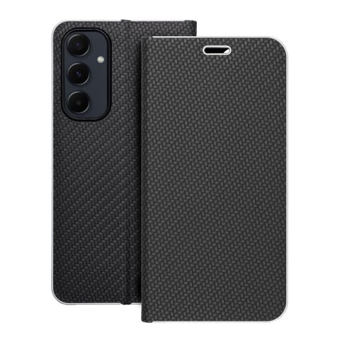Etui z klapką na Samsung A55 5G Luna Book Carbon czarne