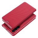 Etui z klapką na Samsung S23 Luna Book Carbon czerwone