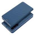 Etui z klapką na Samsung S25 Luna Book Carbon niebieskie