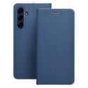 Etui z klapką na Samsung A26 5G Luna Book Carbon niebieskie