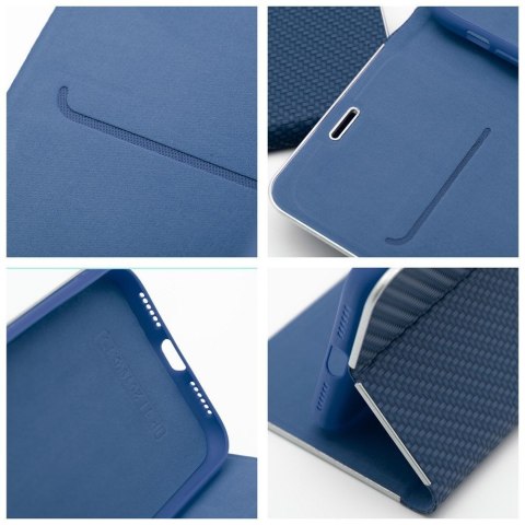 Etui z klapką na Samsung A26 5G Luna Book Carbon niebieskie