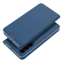 Etui z klapką na Samsung A36 5G Luna Book Carbon niebieskie