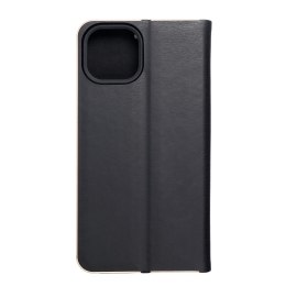 Etui z klapką na iPhone 14 Luna Book Gold czarne