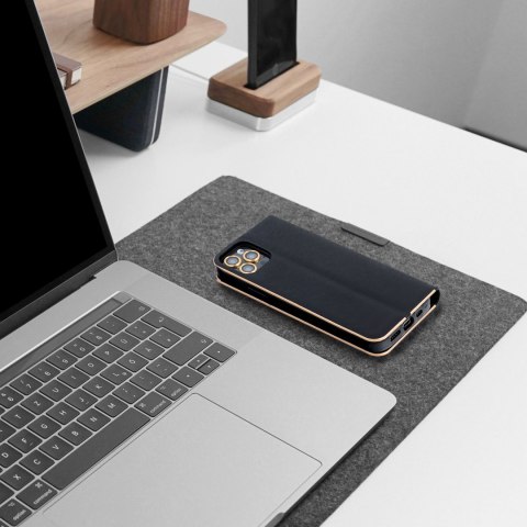 Etui z klapką na iPhone 14 Luna Book Gold czarne