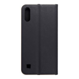 Etui z klapką na Samsung A10 Luna Book Gold czarne