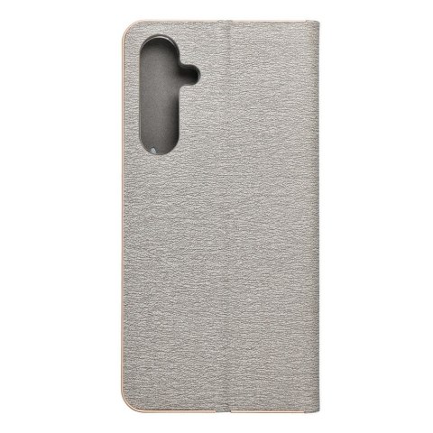 Etui z klapką na Samsung A35 5G Luna Book Gold srebrne