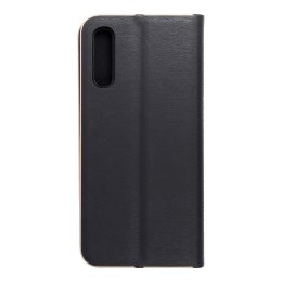 Etui z klapką na Samsung A50 Luna Book Gold czarne