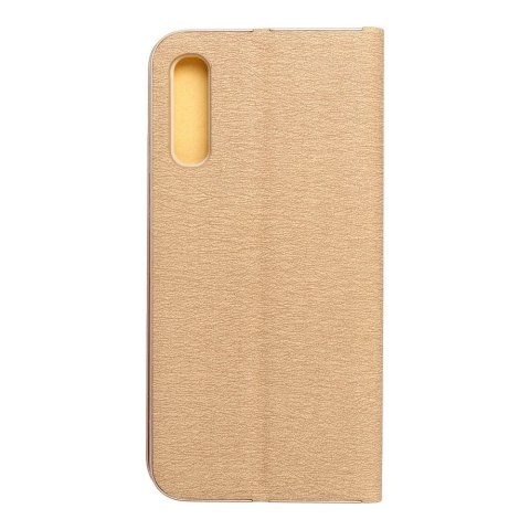 Etui z klapką na Samsung A50 Luna Book Gold złote
