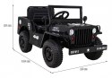 Autko Wojskowe Retro dla dzieci Czarny + Napęd 4x4