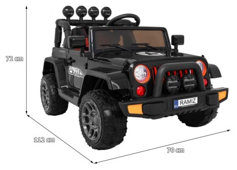 Auto Terenowe Full Time 4WD dla dzieci Czarny + Napęd 4x4 + Pilot