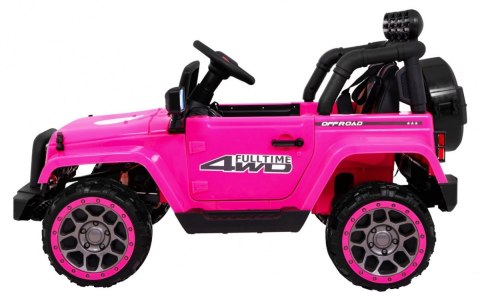 Auto Terenowe Full Time 4WD dla dzieci Różowy + Napęd 4x4 + Pilot + Audio LED + Schowek
