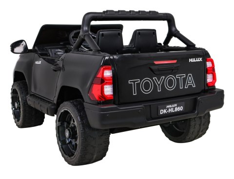 Toyota Hilux na akumulator dla dzieci Czarny Pickup + Napęd 4x4 + Pilot