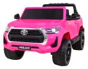 Toyota Hilux na akumulator dla dzieci, Różowy Pickup + Napęd 4x4 + Pilot