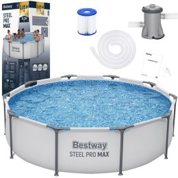 Basen Stelażowy Steel Pro MAX 305x76 Okrągły 10FT BESTWAY 3w1