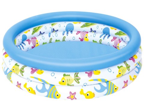Bestway Dmuchany basenik dla dzieci 102cm RYBKI - morska grafika 51008