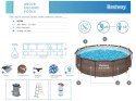 Bestway basen Stelażowy 366x100cm 9w1 rattan 56709