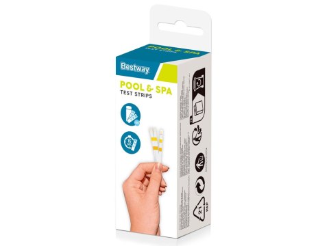 50 Pasków Testowych do wody basenowej BESTWAY pH + Chlor + Zasadowość