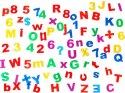 LITERKI CYFERKI MAGNETYCZNE ALFABET 80elem. magnesy TA0033