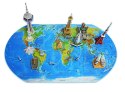 Puzzle 3D Przestrzenne Ziemia mapa świata sławne budowle ZA1581