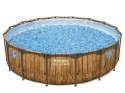 Bestway Basen stelażowy drewno 488x122 11w1 56725