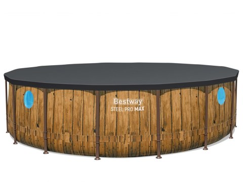 Bestway Basen stelażowy drewno 488x122 11w1 56725